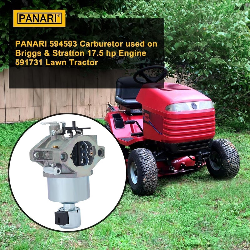 Panari 594593 17.5HP Carburetor for Brigg Stratten 591731 796109 31A507 15HP Engine 590400 796078 498811 794161 795477 594591 794572 699937 Lawnmower Carburetor after 2015 - Image 2